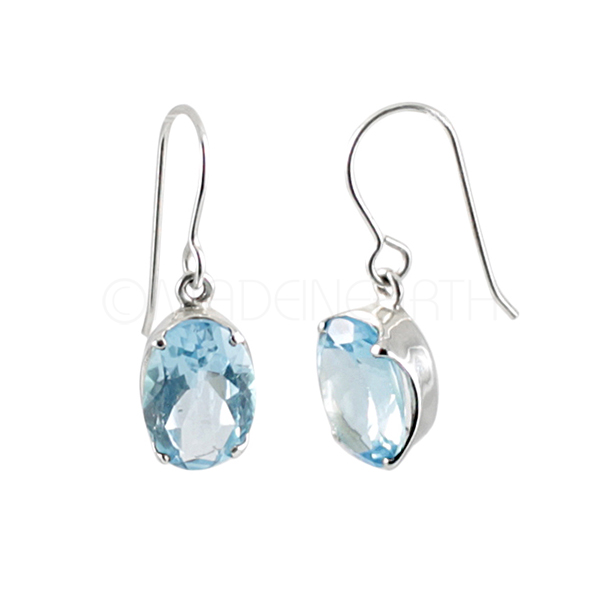 Blue Topaz Drop Earrings